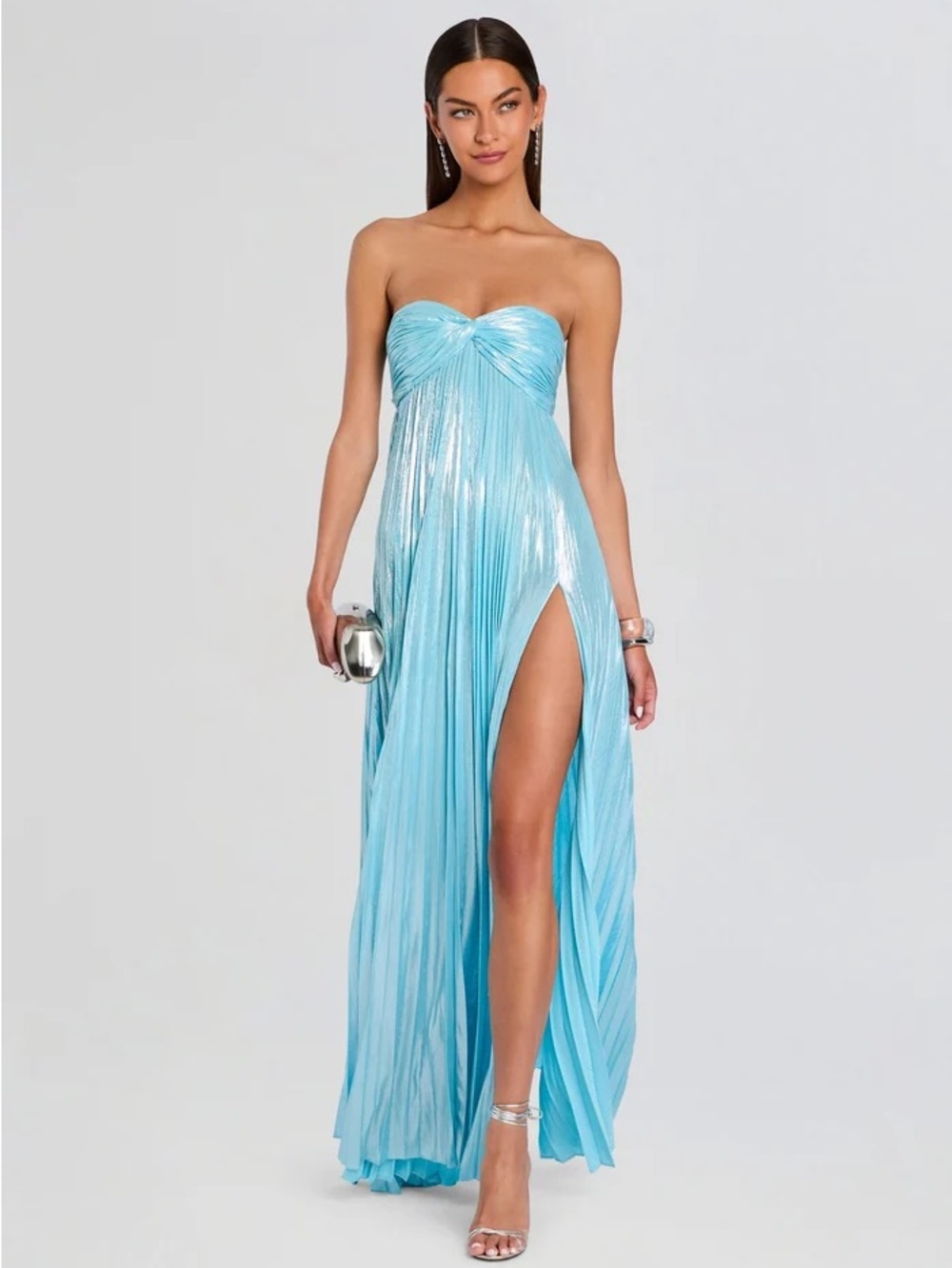 Retrofete Zoa Dress in Blue Silver